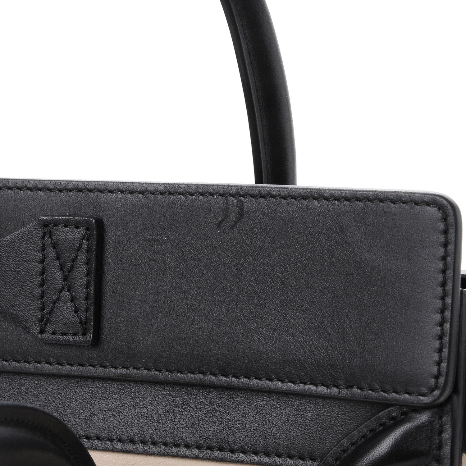 Celine Sleek Calfskin Micro Bi-Color Luggage Black Beige 12 of 12