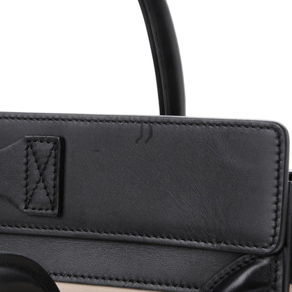 Celine Sleek Calfskin Micro Bi-Color Luggage Black Beige 12 of 12