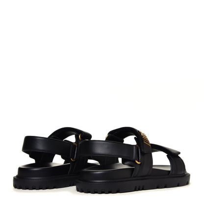 Christian Dior Lambskin Dioract 10mm Sandals 38.5 Black 6 of 12