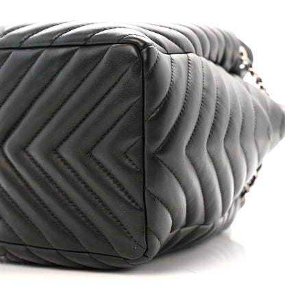 Chanel Lambskin Chevron Small Urban Spirit Drawstring Bag Black 10 of 12