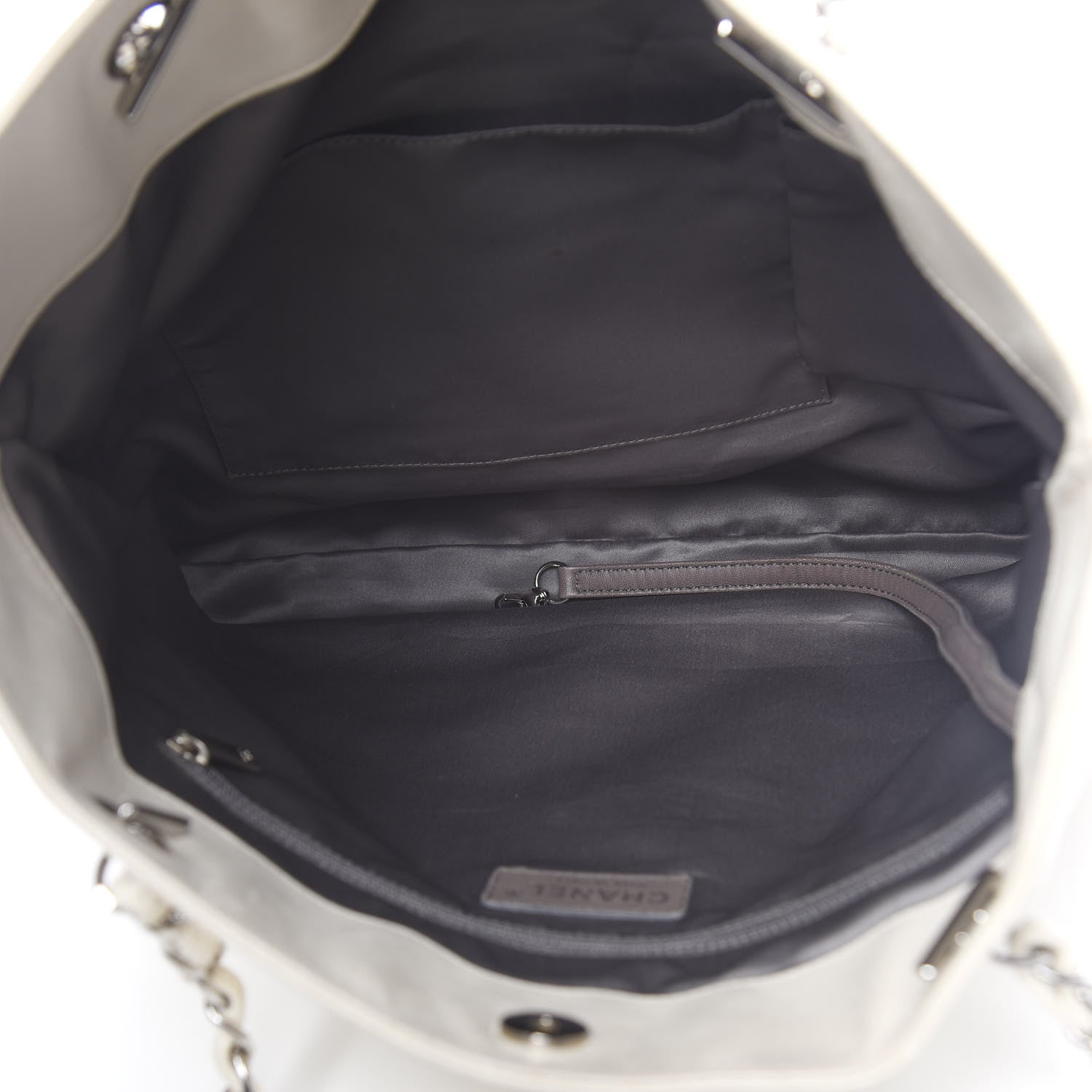 Chanel Calfskin Large Expandable Paris London Tote Bag White 5 of 17