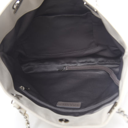 Chanel Calfskin Large Expandable Paris London Tote Bag White 5 of 17
