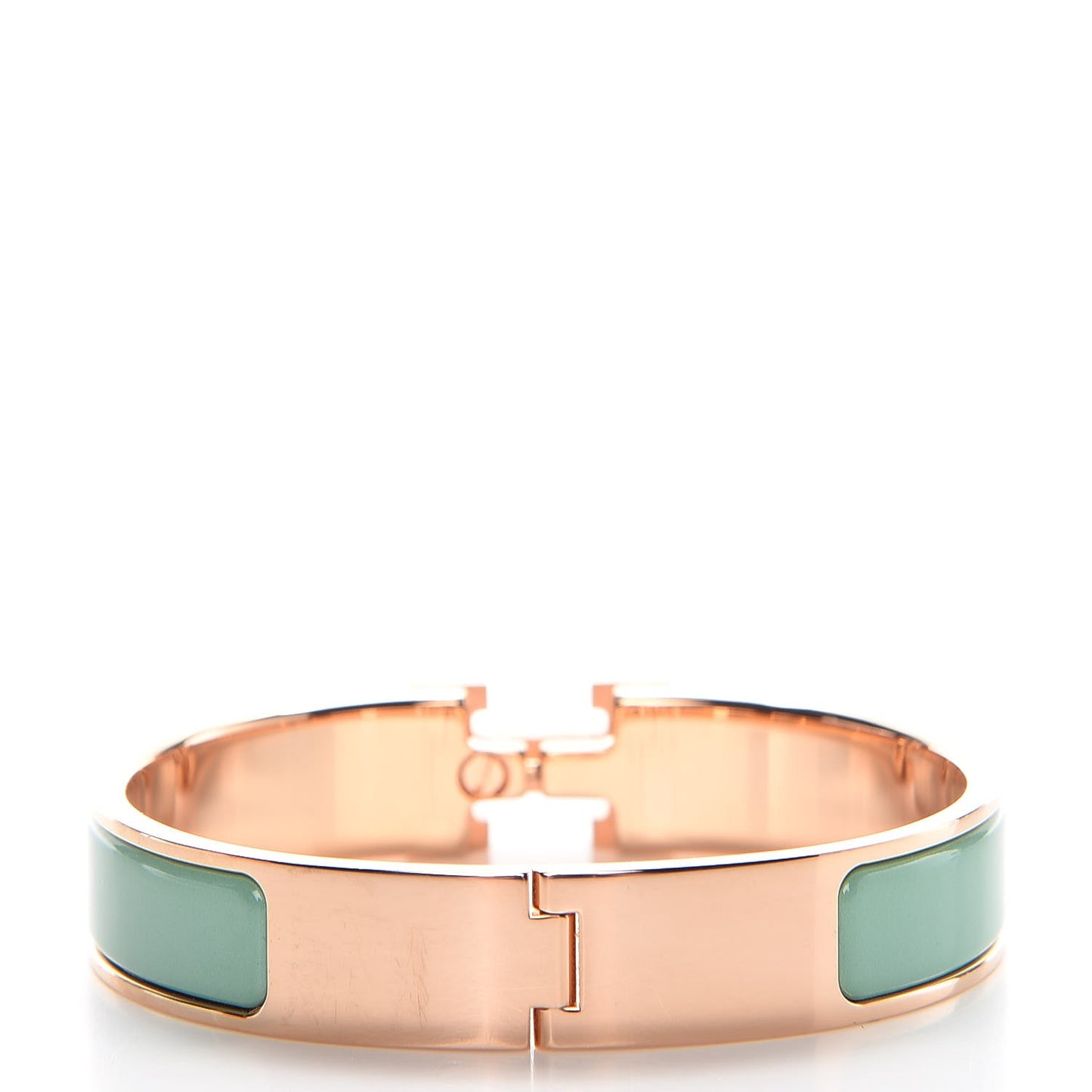 Enamel Narrow Clic Clac H Bracelet PM Vert Aqua