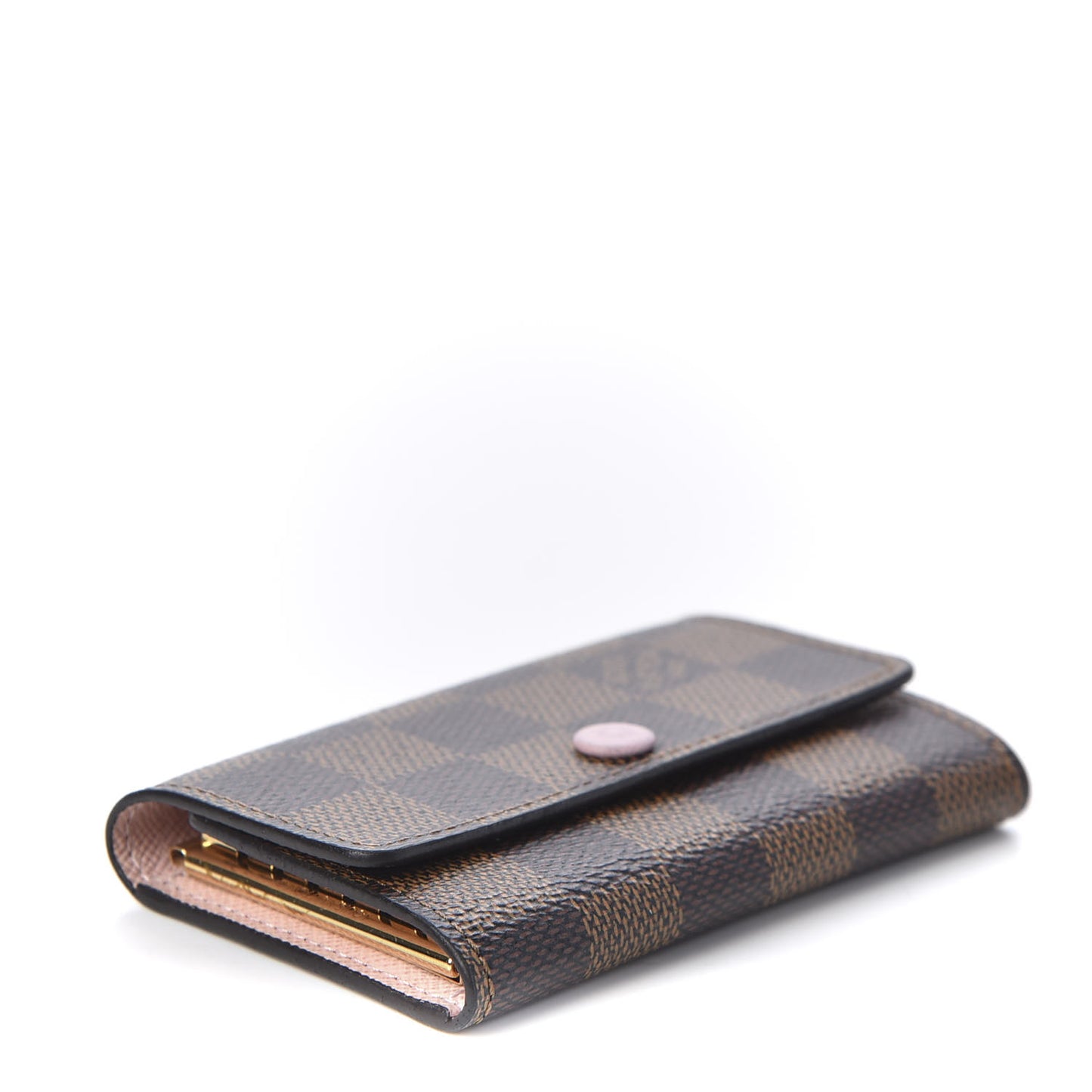 Damier Ebene Multicles 6 Key Holder Rose Ballerine