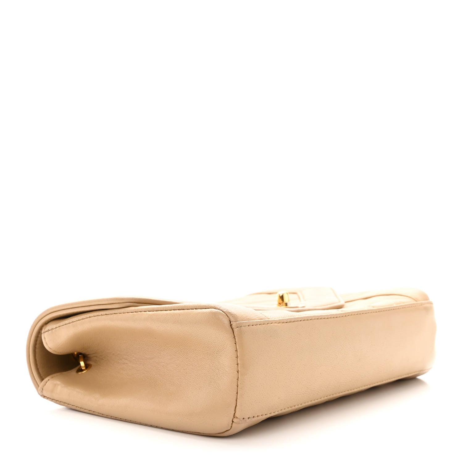Chanel Lambskin Quilted Small Single Flap Beige 4 of 13