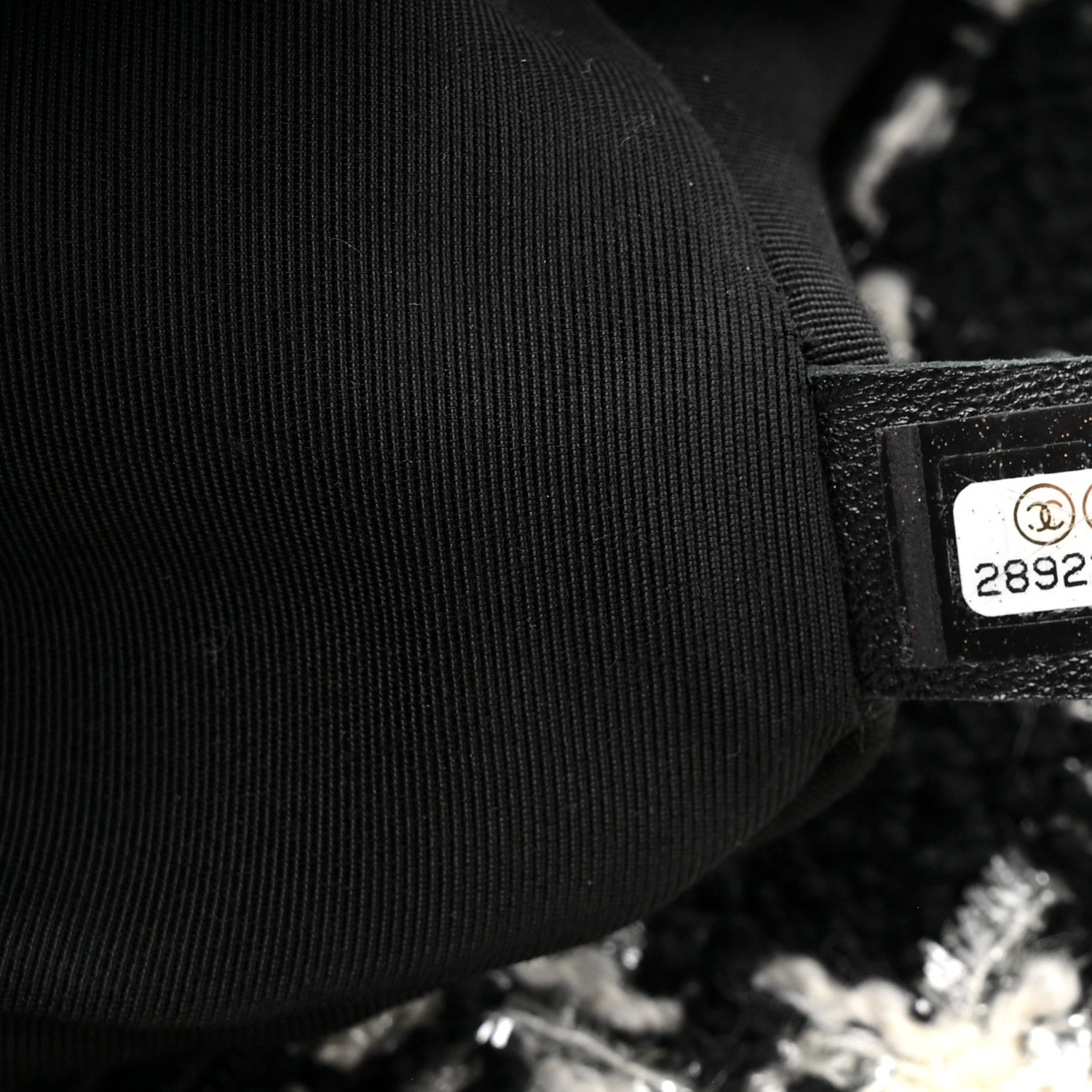 Chanel Tweed Quilted Medium Chanel 19 Flap Black Ecru White 7 of 10