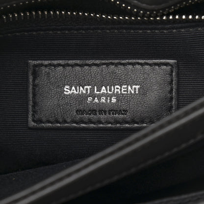 Saint Laurent Calfskin Y Quilted Monogram Toy Loulou Crossbody Bag Storm 6 of 15