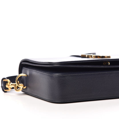 Saint Laurent Textured Calfskin Medium Classic Monogram Universite Bag Deep Marine 7 of 8