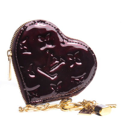 Louis Vuitton Vernis Coeur Heart Coin Purse Amarante 1 of 8