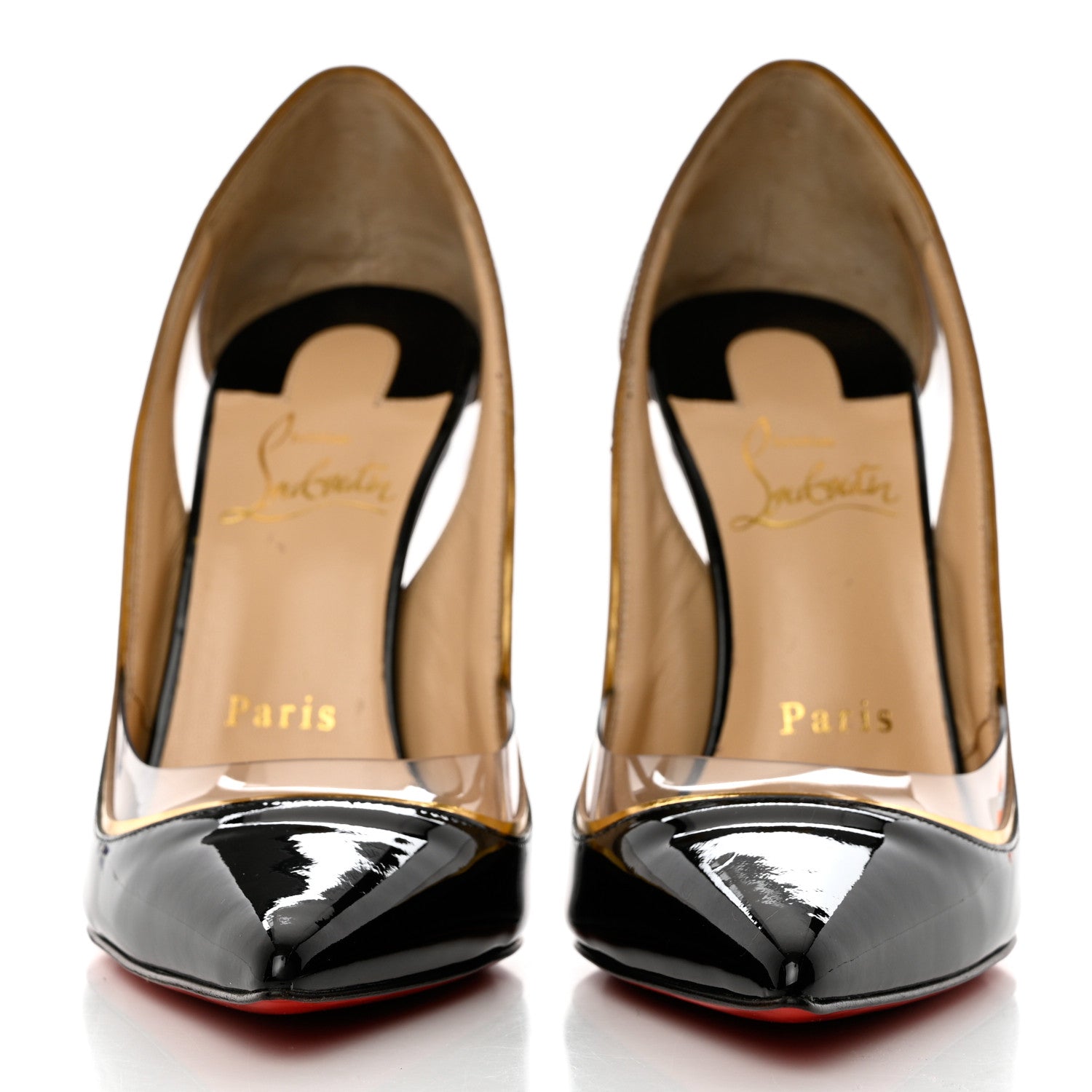 Christian Louboutin Patent PVC Specchio Cosmo 554 100 Pumps 36 Black 2 of 9