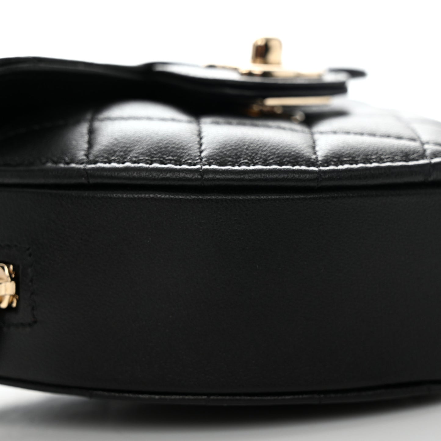 Lambskin Quilted CC In Love Heart Clutch With Chain Black