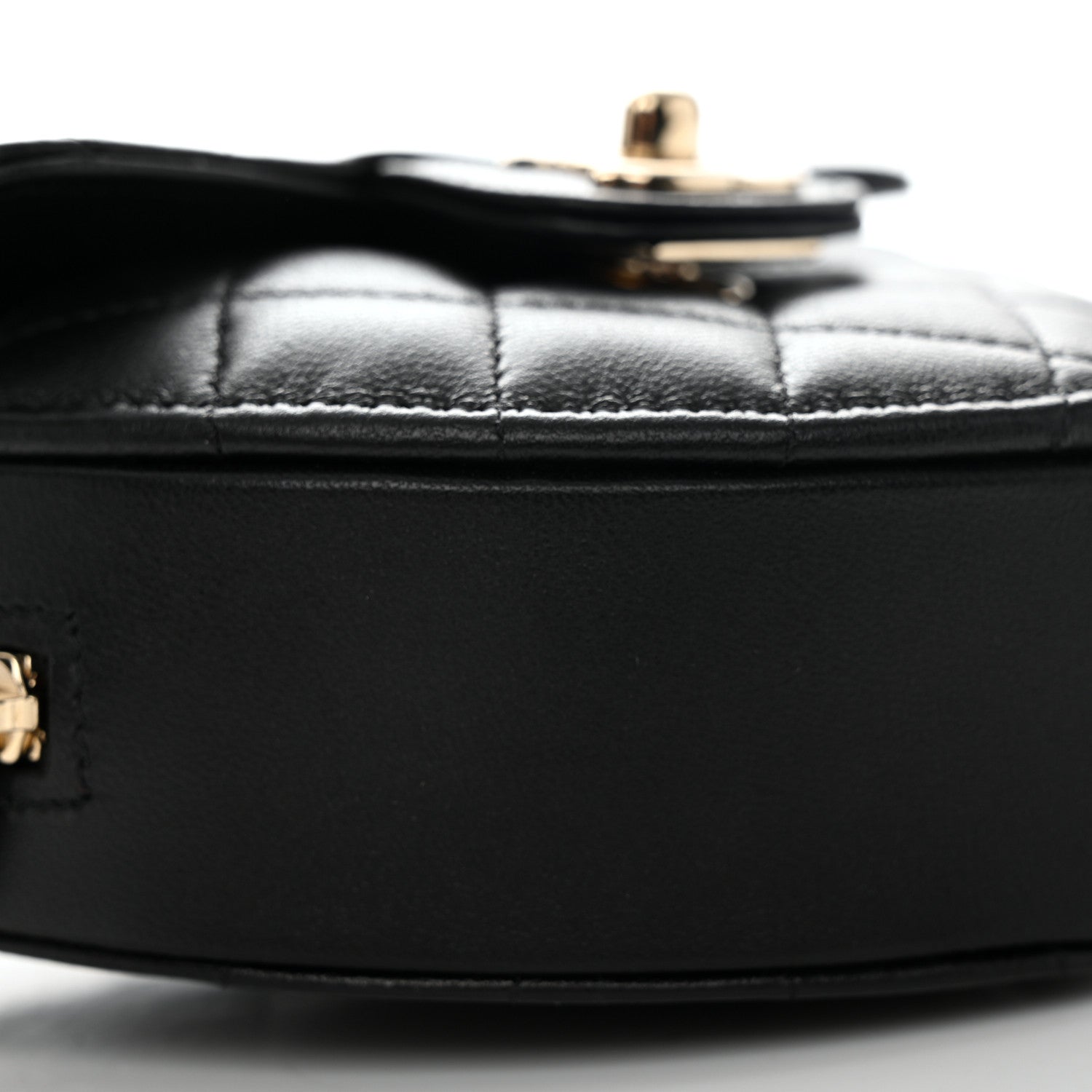 Chanel Lambskin Quilted CC In Love Heart Clutch With Chain Black 9 of 11