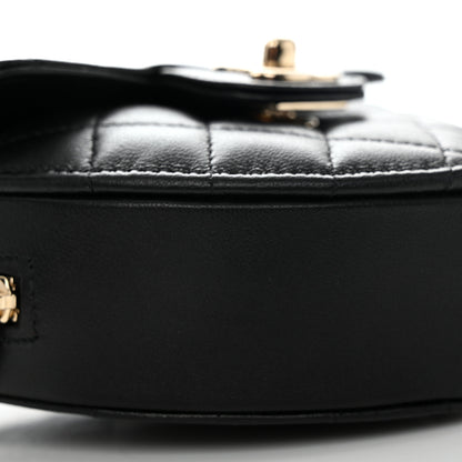 Chanel Lambskin Quilted CC In Love Heart Clutch With Chain Black 9 of 11