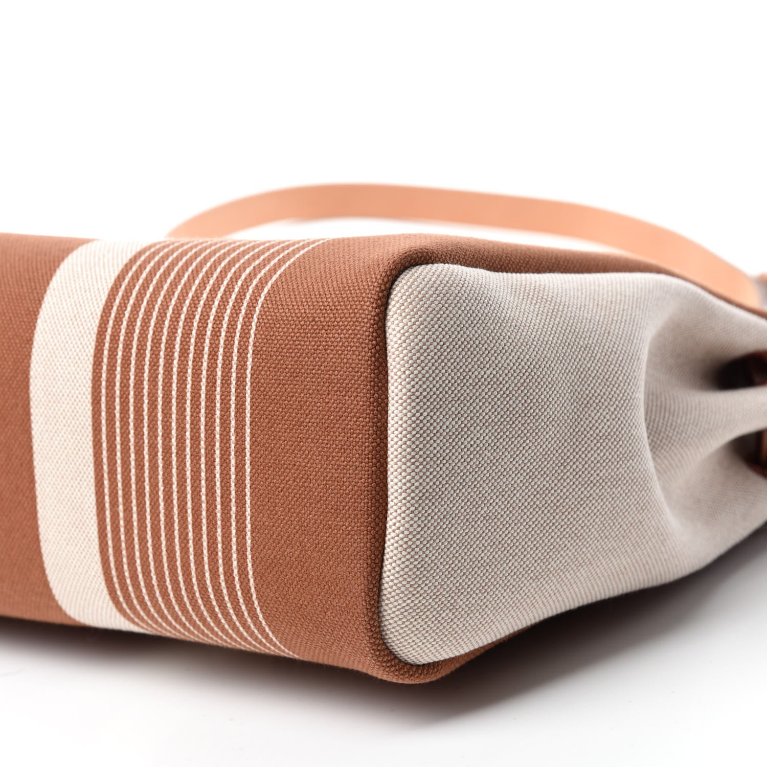 Hermes Vache Hunter Toile H Vibration Herbag Zip Retourne 31 PM Fauve Ecru Beige 8 of 12
