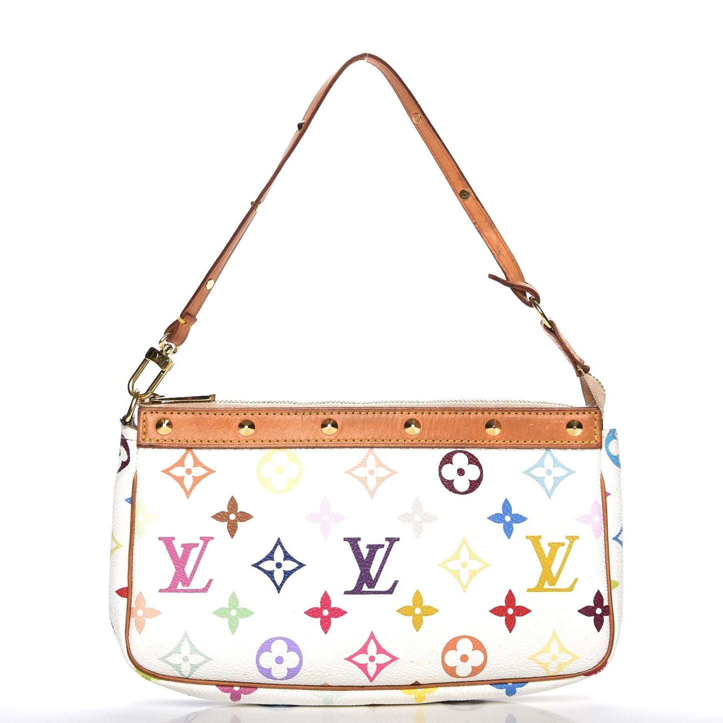 Monogram Multicolor Pochette Accessories White