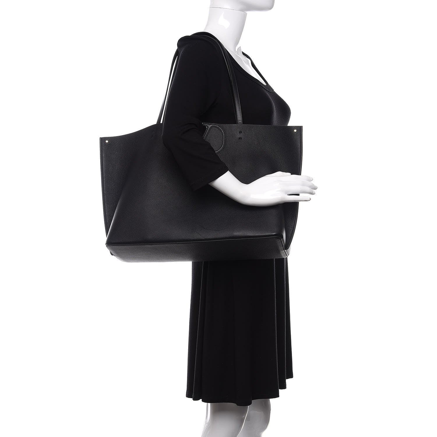 Valentino Garavani Calfskin Large Vlogo Tote Black 2 of 9