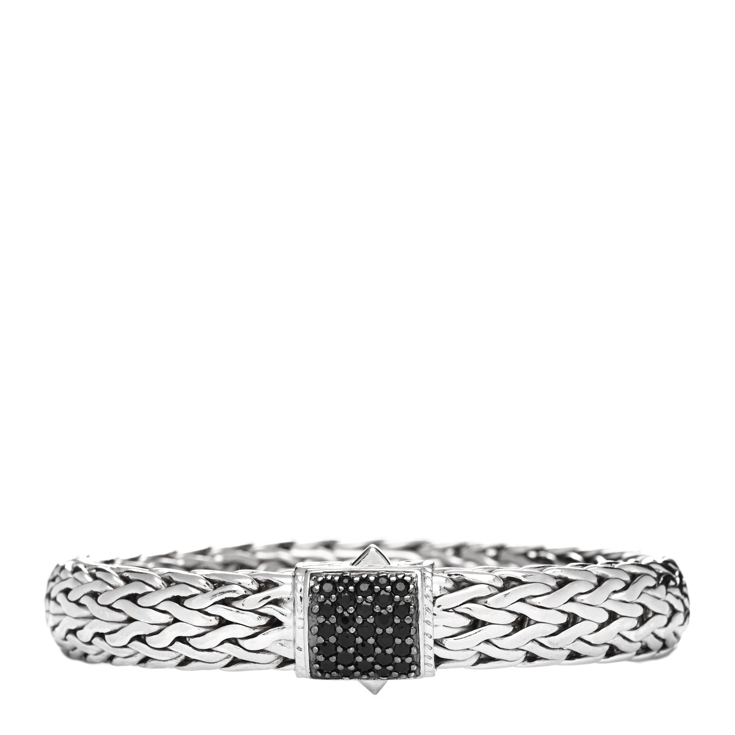 John Hardy Sterling Silver Black Sapphire 11mm Classic Chain Bracelet 1 of 3