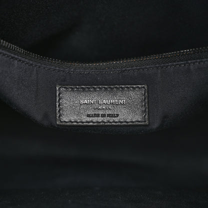 Saint Laurent Calfskin Crocodile Embossed Monogram Medium Niki Shopping Bag Black 6 of 15