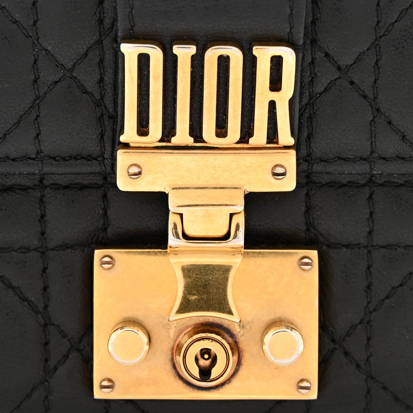 Lambskin Cannage Dioraddict Flap Wallet Black