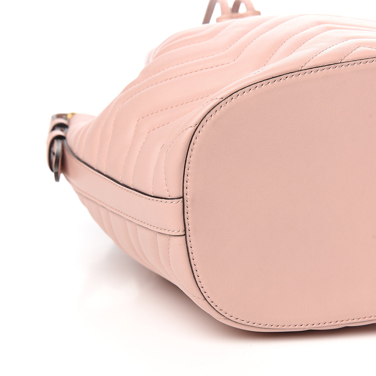 Calfskin Matelasse Sylvie Web GG Marmont Bucket Bag Perfect Pink