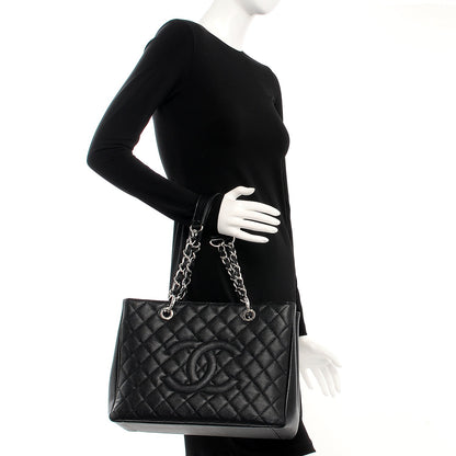 Chanel Caviar Quilted Grand Shopping Tote GST Black 2 of 7