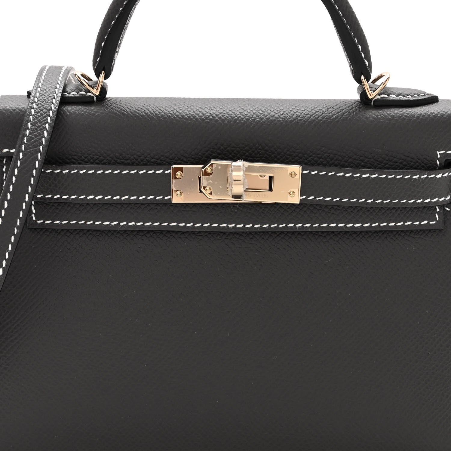 Hermes Epsom Horseshoe Mini Kelly Sellier 20 Graphite Orange 8 of 10