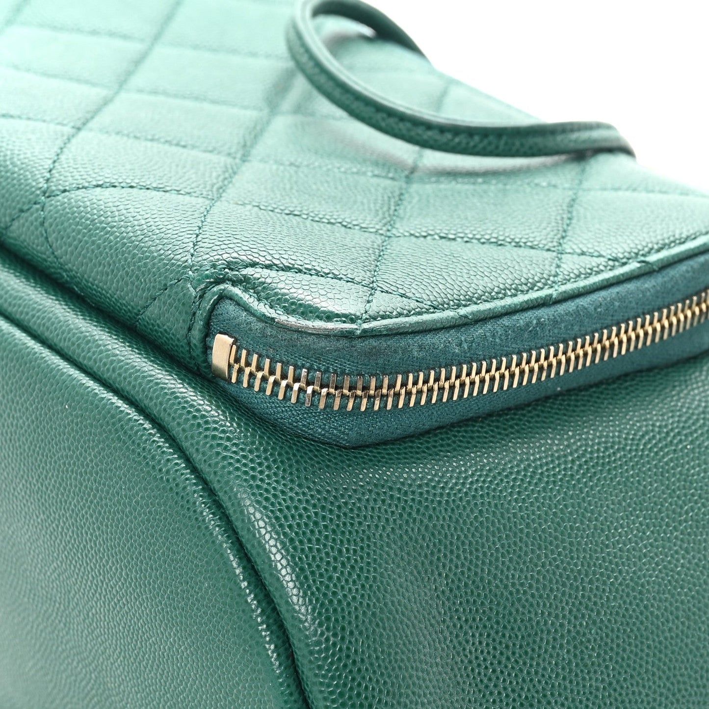 Caviar Quilted Business Affinity Backpack Green