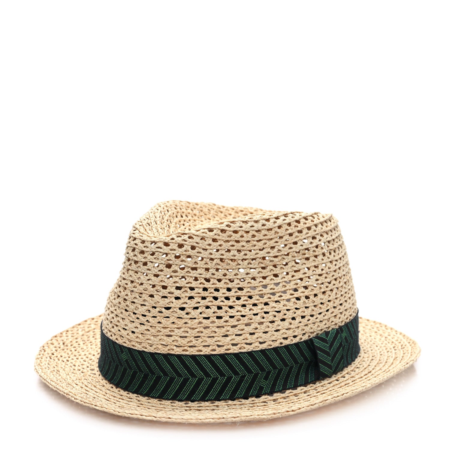 Hermes Braided Raffia Chevrons H Enzo Hat 59 Naturel 1 of 9