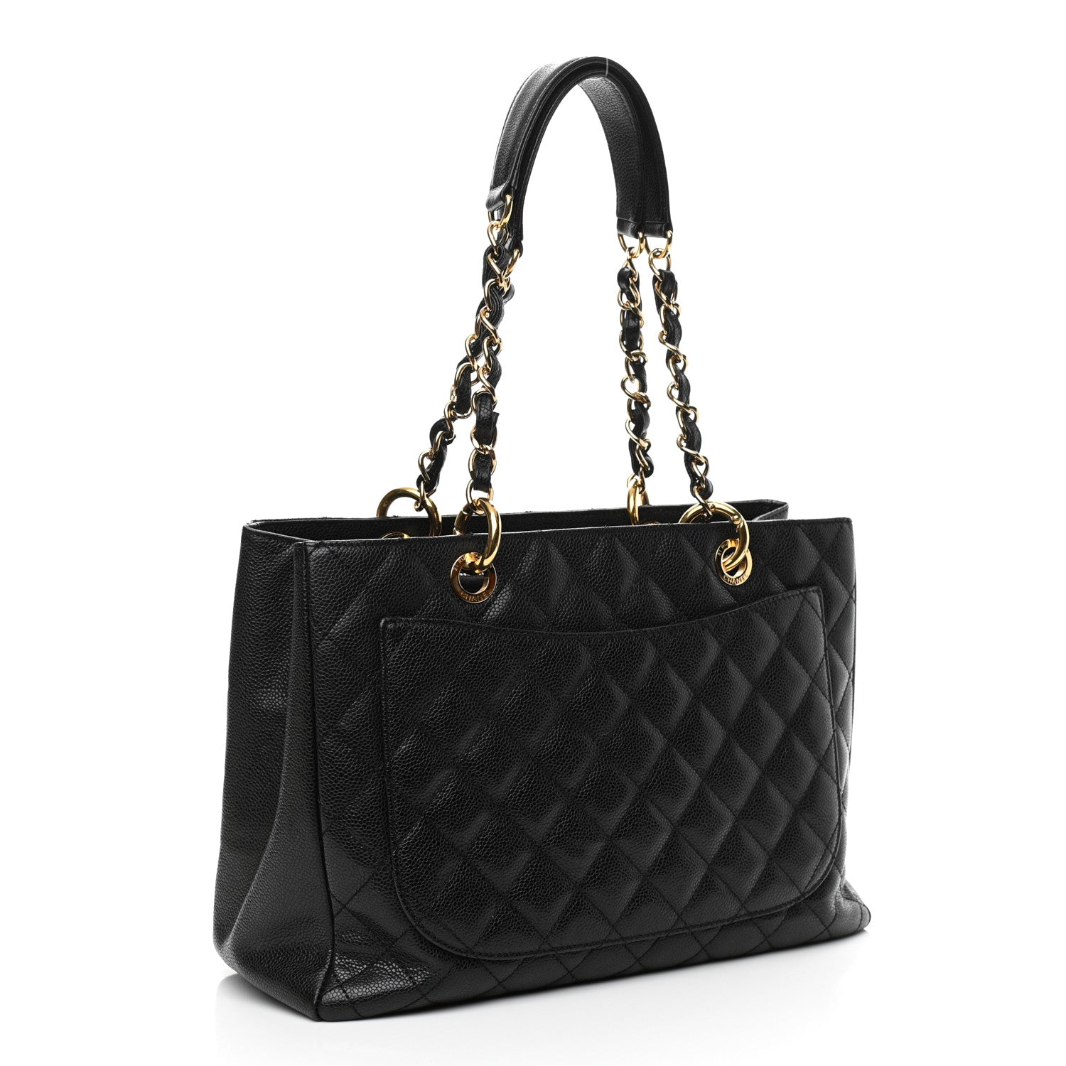 Chanel Caviar Quilted Grand Shopping Tote GST Black 3 of 10
