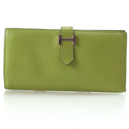 Hermes Courchevel Bearn Twofold Wallet Olive 1 of 11