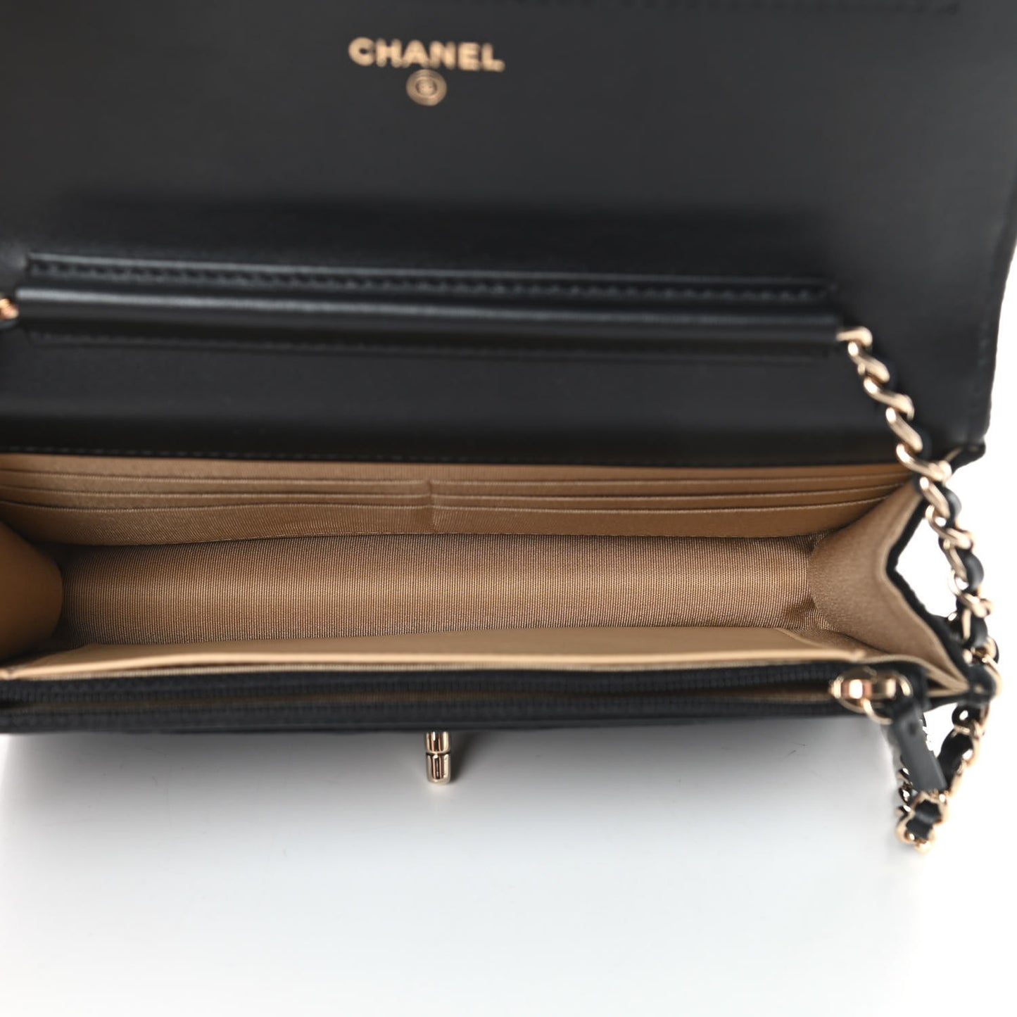 Velvet Quilted Pearl Crush Wallet On Chain WOC Black
