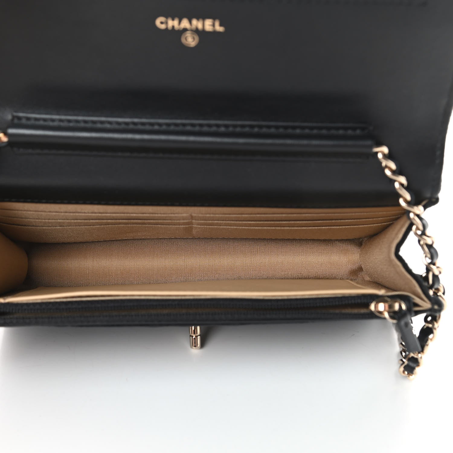 Chanel Velvet Quilted Pearl Crush Wallet On Chain WOC Black 5 of 12