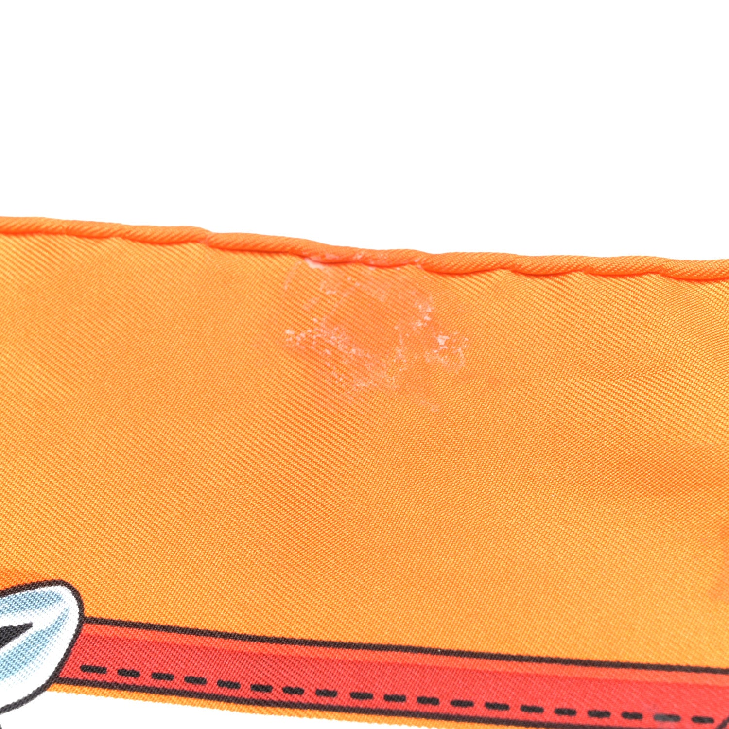 Hermes Silk La Ronde Des Jockeys Scarf 90 Orange Blue 5 of 5