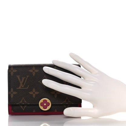 Louis Vuitton Monogram Flore Compact Wallet Fuchsia 2 of 9
