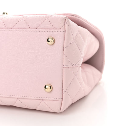 Chanel Caviar Quilted Small Coco Handle Flap Light Pink 10 of 12