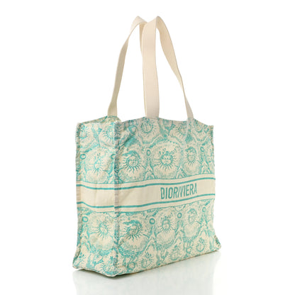 Christian Dior Canvas Dioriviera Toile de Jouy Soleil Tote Aquamarina 3 of 8