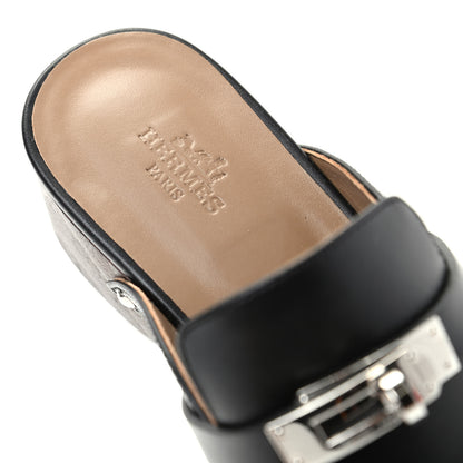 Hermes Calfskin Carlotta Mules 36 Black 8 of 11