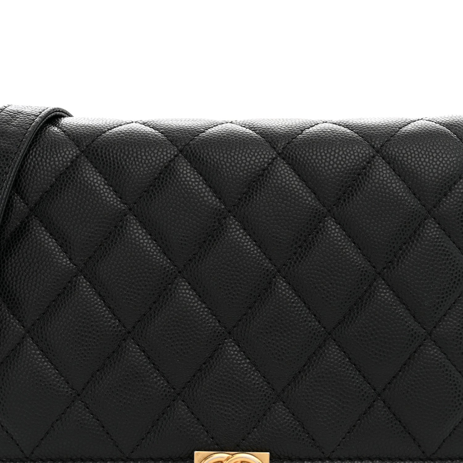 Chanel Caviar Quilted Boy Wallet On Chain WOC Black 8 of 11