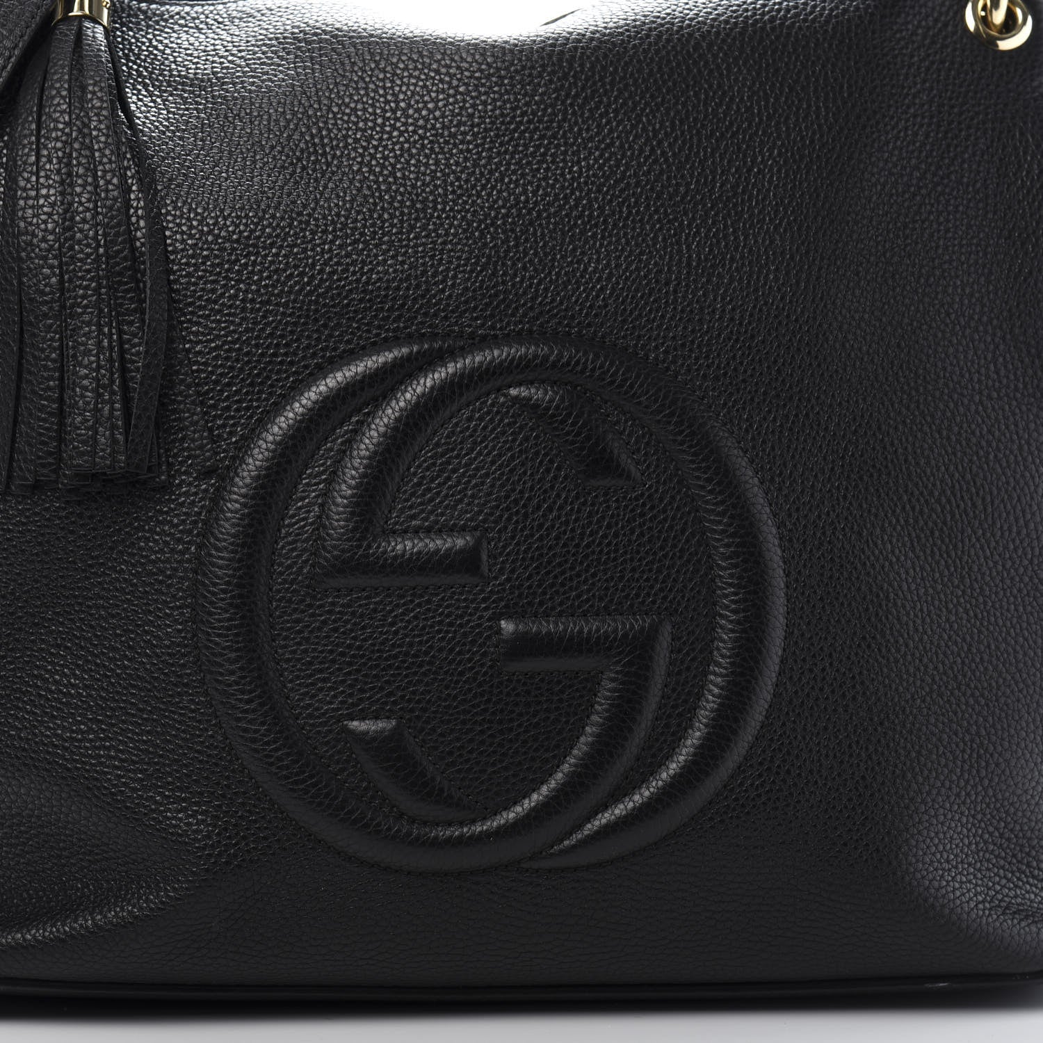 Gucci Pebbled Calfskin Large Soho Hobo Black 12 of 12