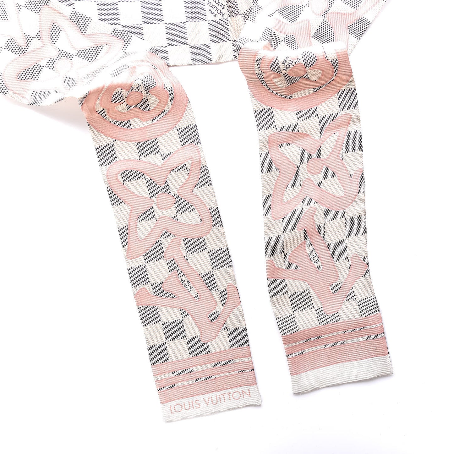 Silk Damier Azur Tahitienne Bandeau Rose Ballerine