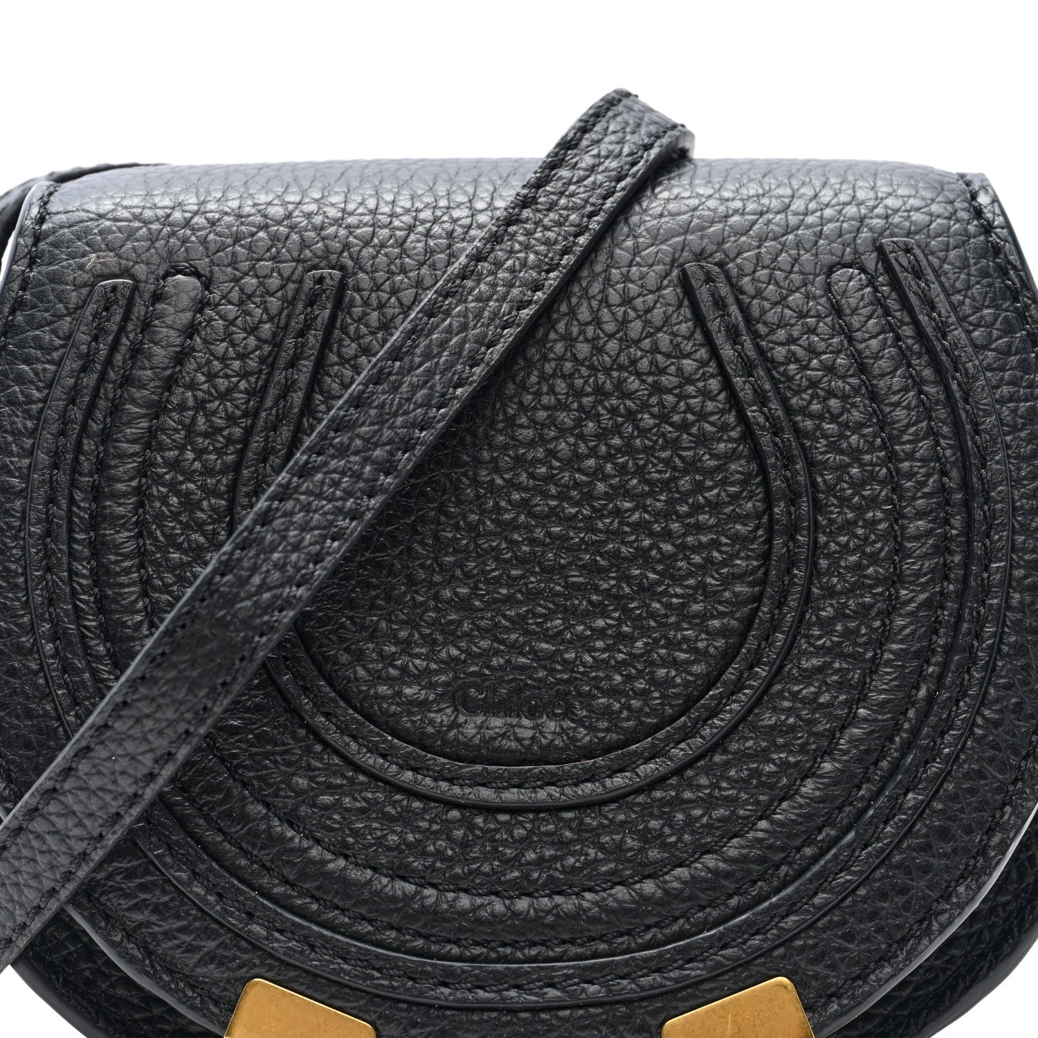 Chloe Calfskin Nano Marcie Saddle Bag Black 6 of 8