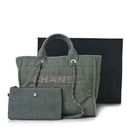 Chanel Denim Small Deauville Tote Light Blue 11 of 11