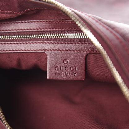 Gucci Calfskin Horsebit Embossed Glam Hobo Burgundy 6 of 11