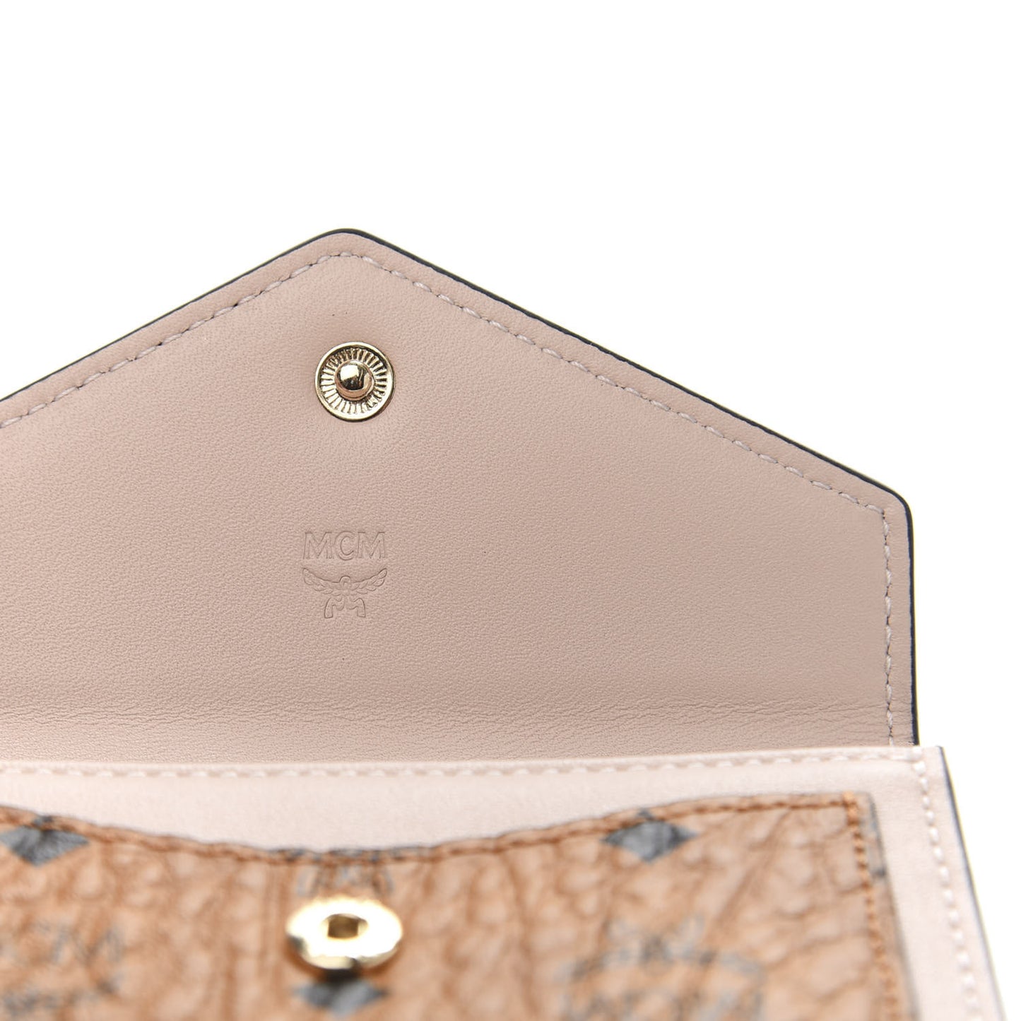 Visetos Mini Love Letter Flap Wallet Cognac Black White