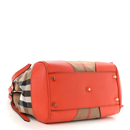 Burberry House Check Small Canterbury Tote Bright Russet 4 of 14