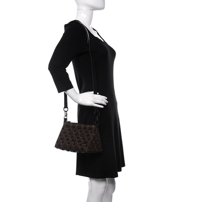 Louis Vuitton Monogram Tuffetage Triangle Messenger Black 2 of 12
