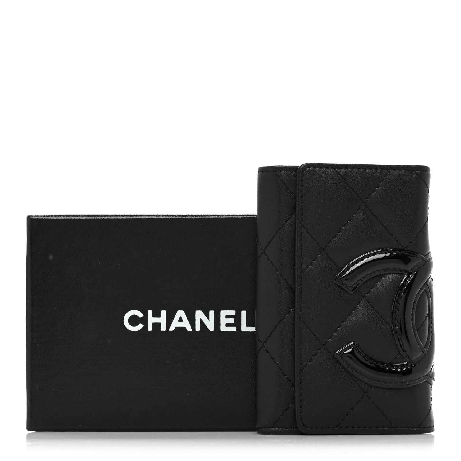 Chanel Calfskin Quilted Cambon 6 Key Holder Black 16 of 16