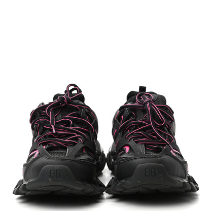 Balenciaga Mesh Rubber Bi-Color Womens Track Sneakers 39 Black Neon Pink 2 of 8