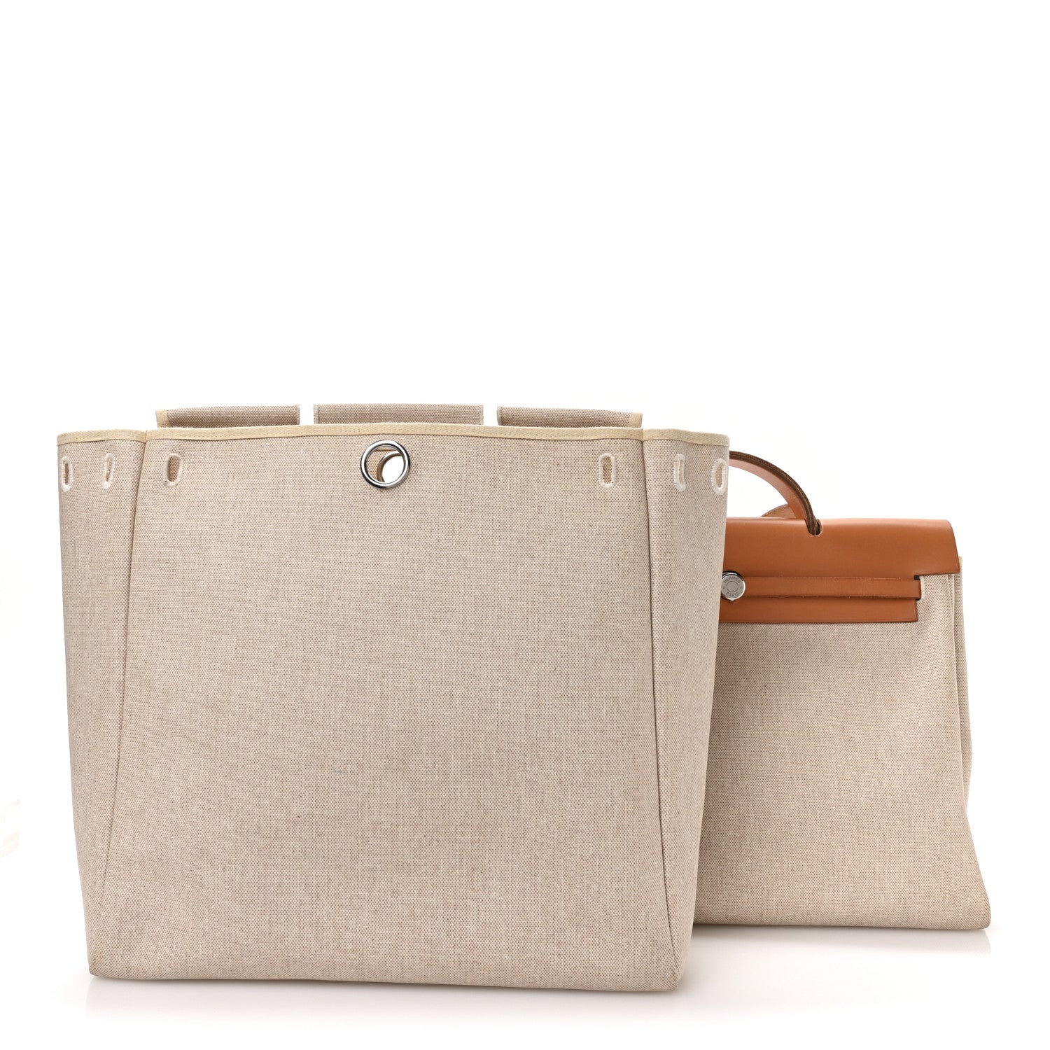 Hermes Toile Vache Calfskin Herbag 39 MM Natural 3 of 11