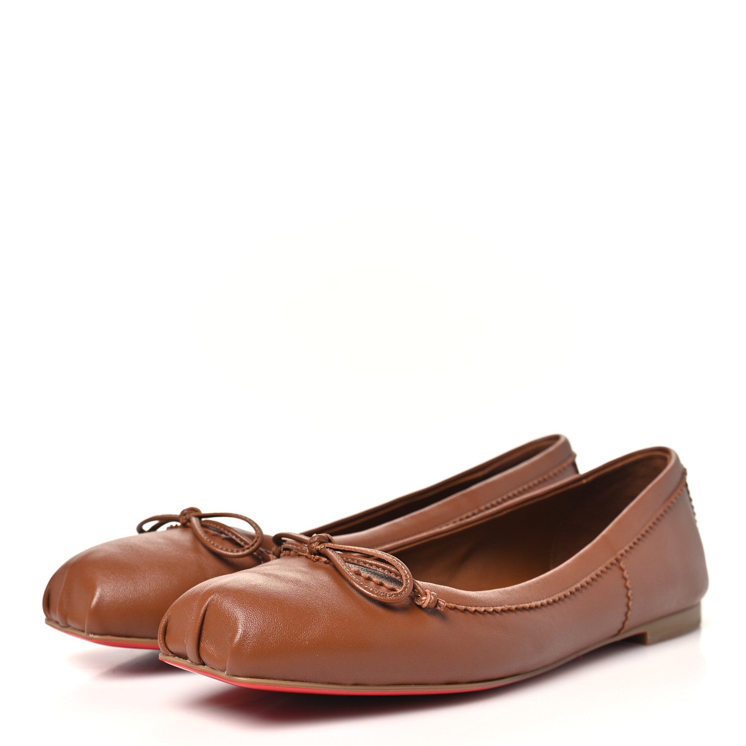 Christian Louboutin Nappa Mamadrague Flats 37 Brown 4 of 8